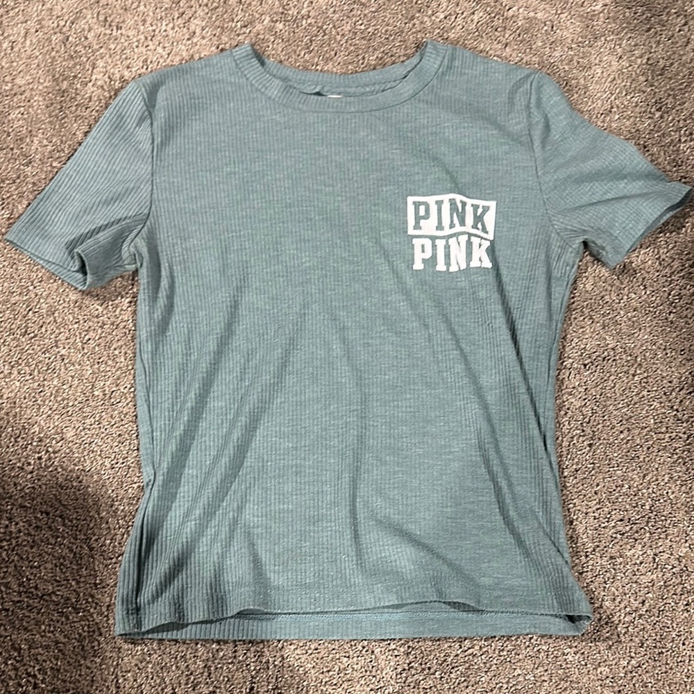 Green PINK Logo T-Shirt